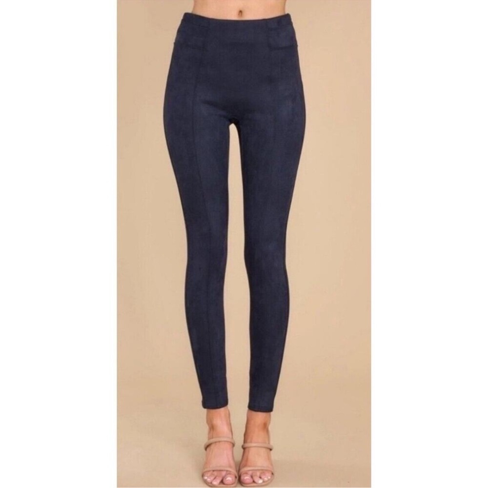 Spanx Faux Suede Black Leggings